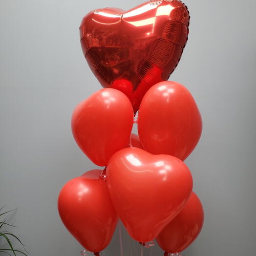 Гелиевые шары сердца