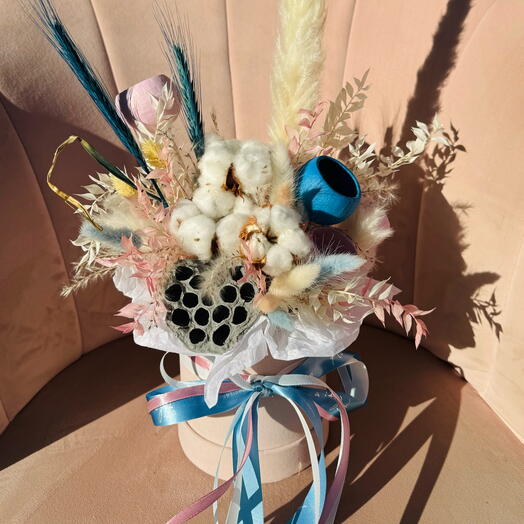 Flowerbox z kwiatow suszonych