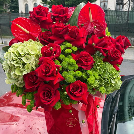 Flowers in a box - Rouge Emeraude