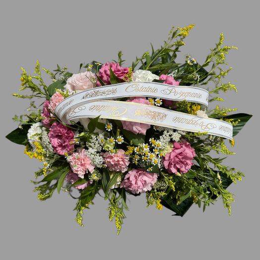 Funeral wreath in floral foam