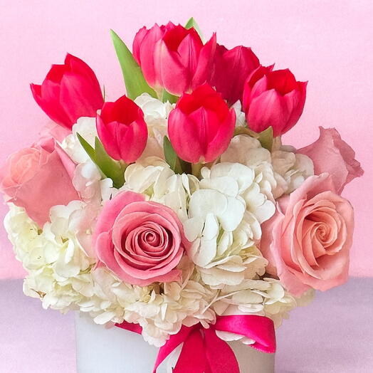 Pink Harmony- Flowers in a vase