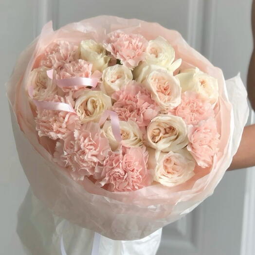 🌸Mix bouquet in peach colour