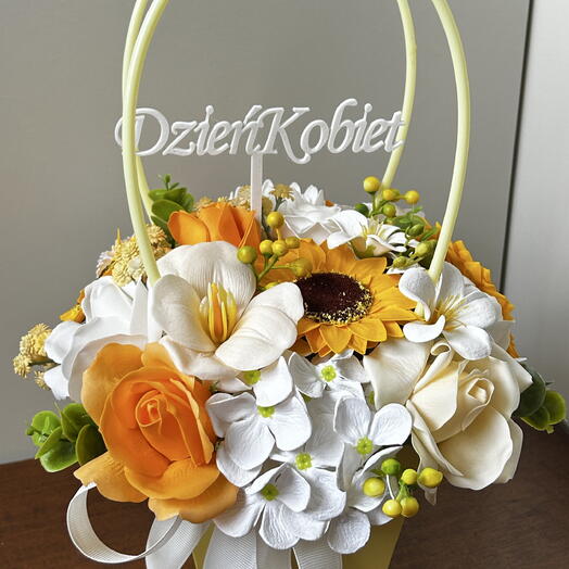 Cesta ramo caja de flores flores de jabón varias día de la mujer regalo