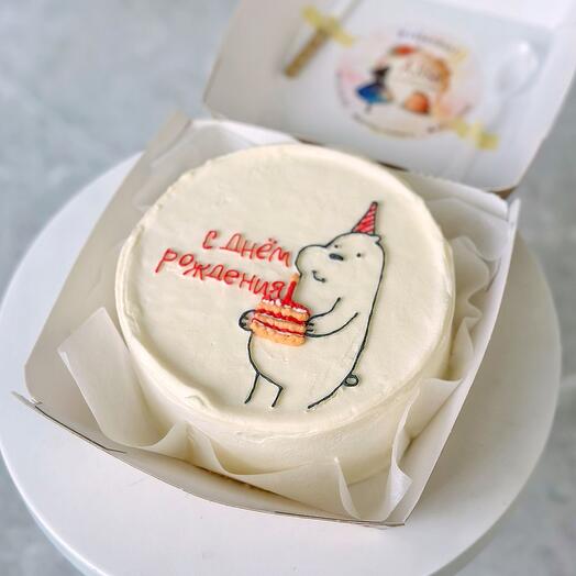 Bento cake bear with cake