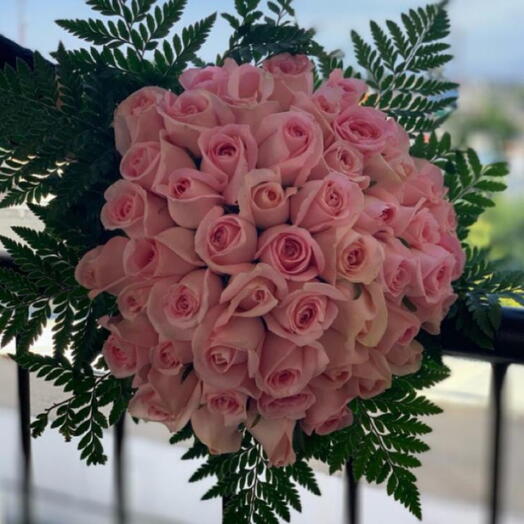 Ramo 50 rosas rosadas