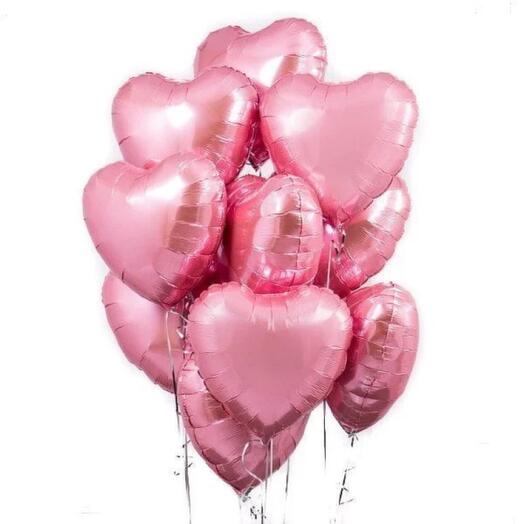 Balloon Hearts Set Pink Love