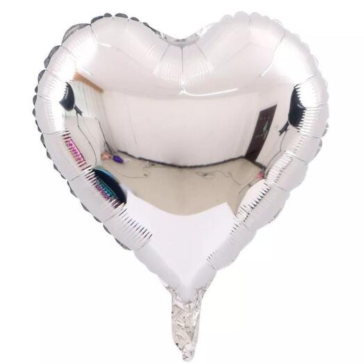 Heart balloons silver (minimum order 5pcs)
