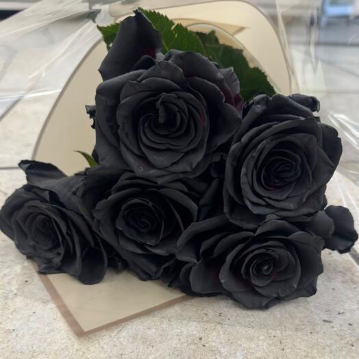 Black Roses 5 pcs