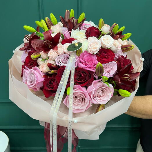 Grose Mix - Rosen mit Lilien