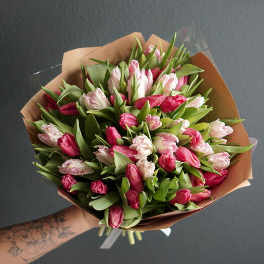 Blend of Pink Tulips