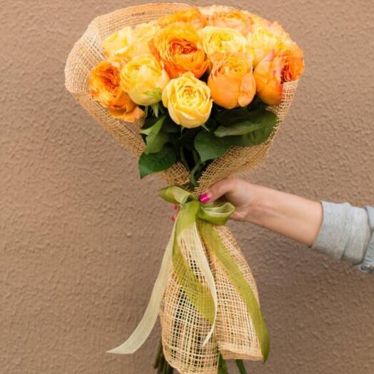 Букет помаранчевих троянд