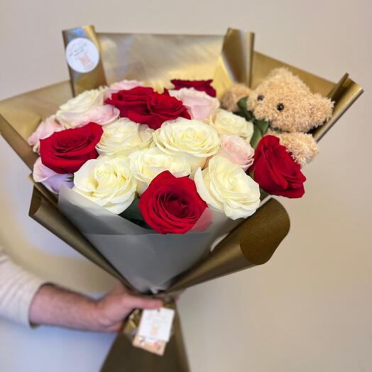 Love and Cuddles / Amour et Câlins / «Любовь и объятия» букет роз