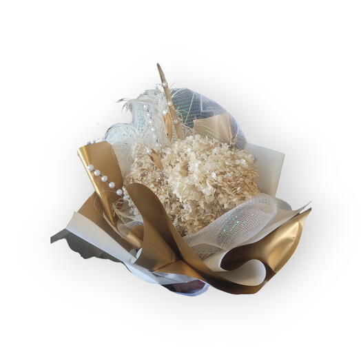 Seafoam and pearls, dry hydrangea bouquet