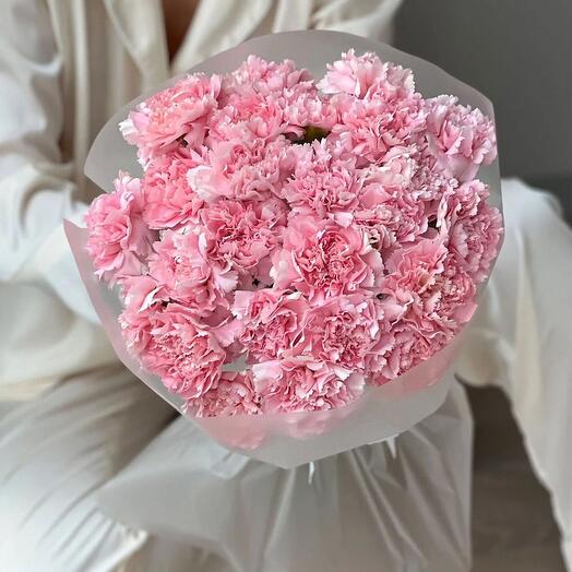 Букет из 25 розовых диантусов