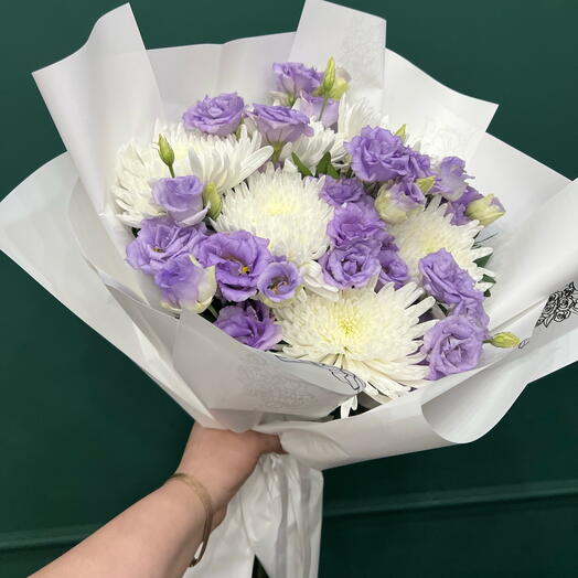 Eustoma mit chrysanthemum
