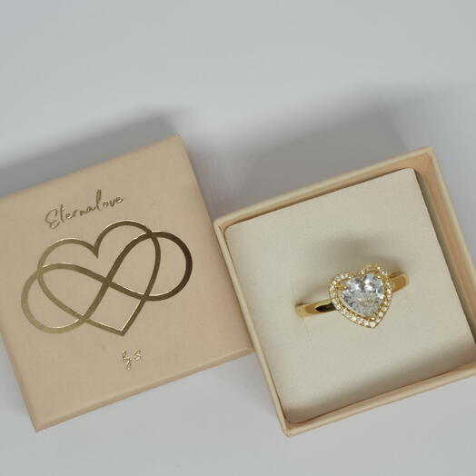 Crystal Heart Ring
