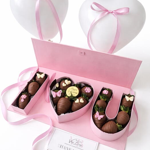 💗 Pink I Love You Strawberry Box 💗