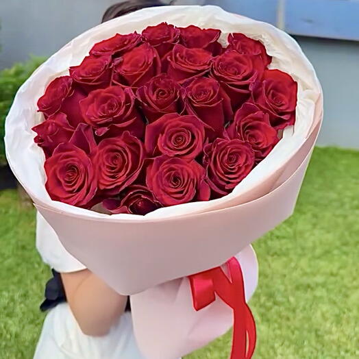 kytice 21 rudych růzi