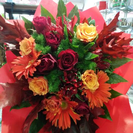 Bouquet orange and red