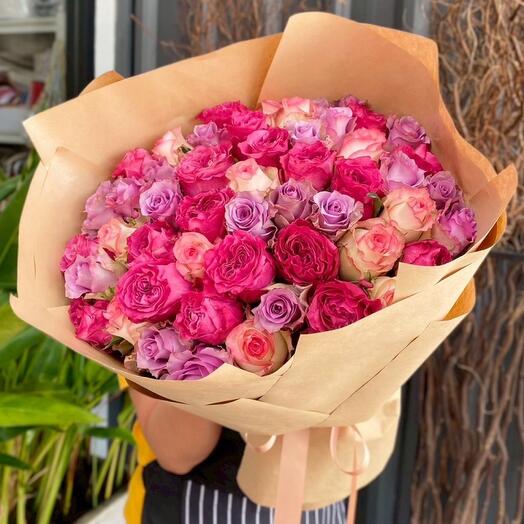 51 mixed roses | 51 разноцветна роза