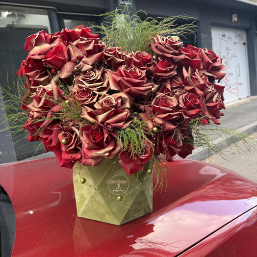 Flowers in a box - Rouge Classique