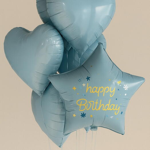 Blue Birthday Balloons