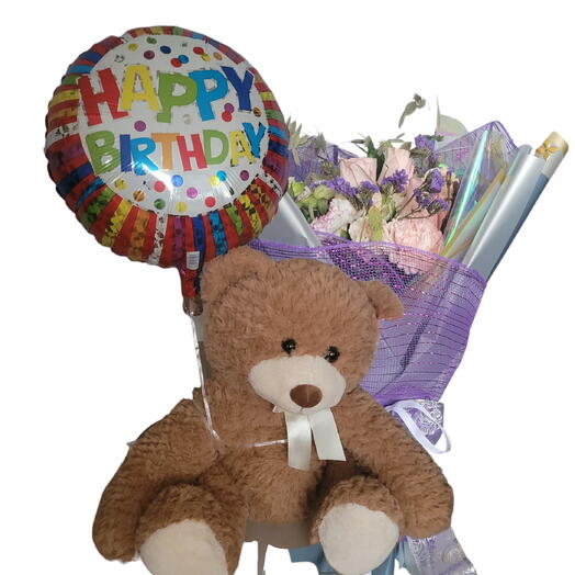 Birthday or special occasion set with bear
