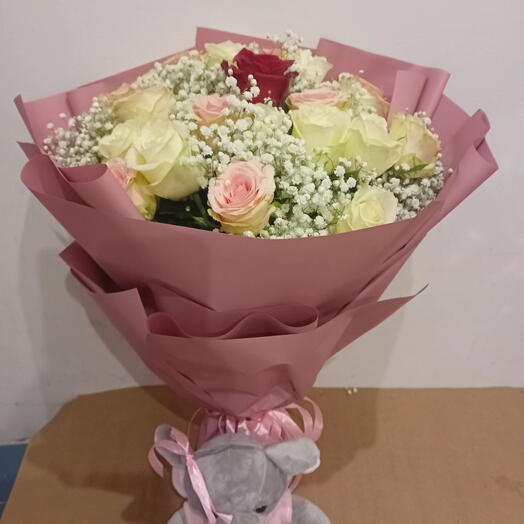 Rose Charm with a Heart