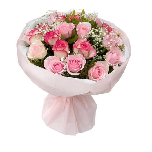 21 Pink Rose Bouquet