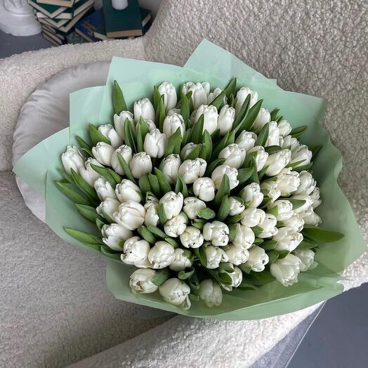 101 white tulips