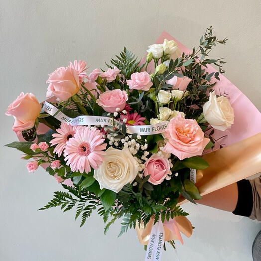 Big pink-white bouquet