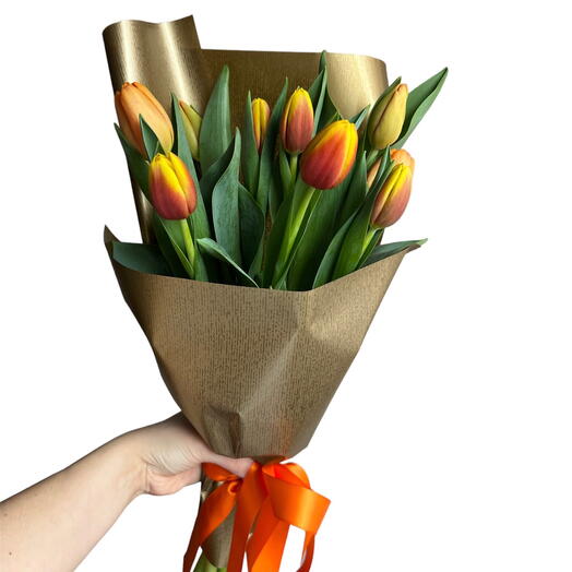 Golden Tulip Glow Flower Bouquet