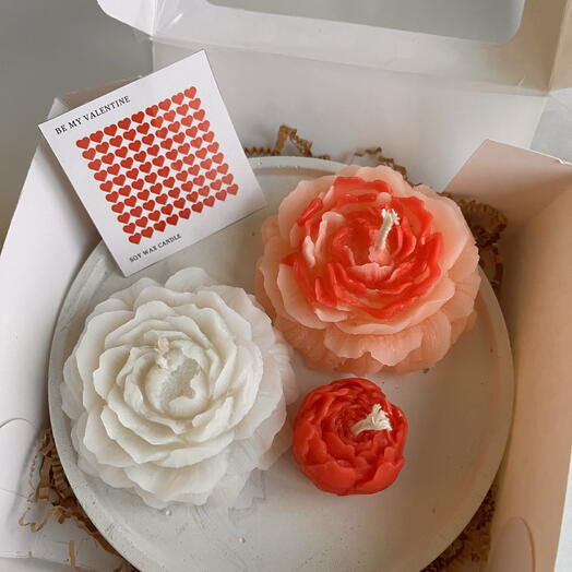 Подарочный набор «Цветы-свечи»