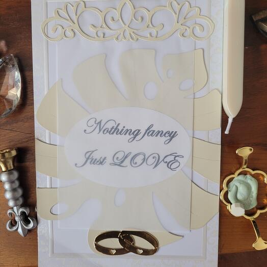Wedding greeting card with ring