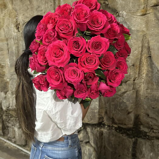 Gorgeous mass of bright pink roses