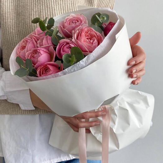 Моно букетик из роз Сильва Пинк «Fernelle»