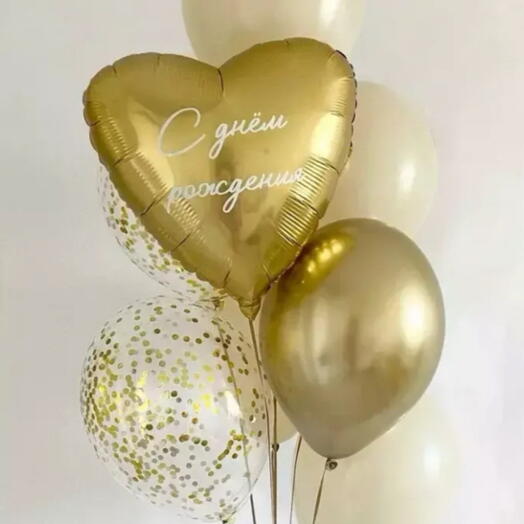 Happy birthday golden heart