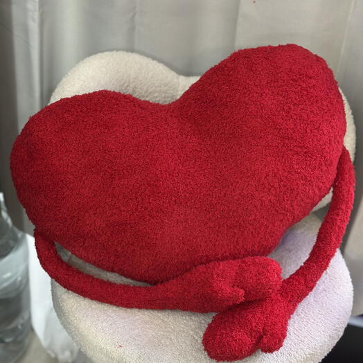 Heart shaped pillow with arms