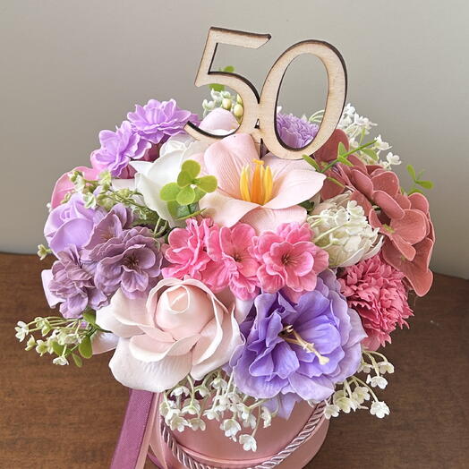 Caja de flores flores de jabón eternas no se marchitan regalo ramo