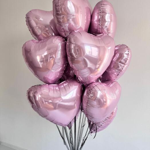 17 foil hearts (colors to choose from)