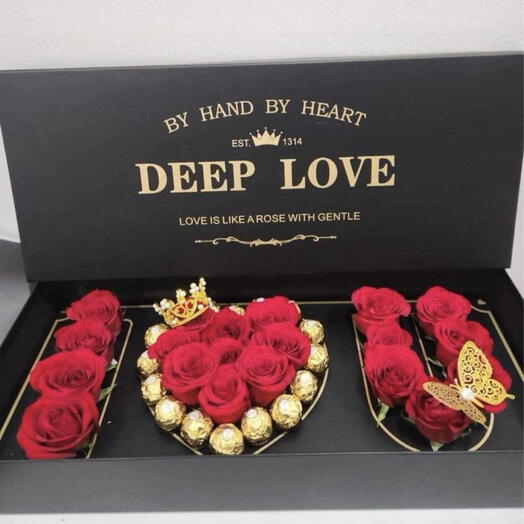 🌹 Luxury Heart Rose Box – Premium Fresh Roses   Chocolates 💝