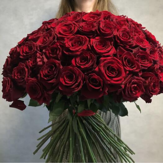 Big Rush bouquet of Red roses