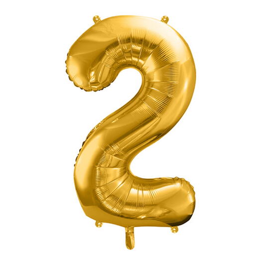 Gold foil balloon number 2
