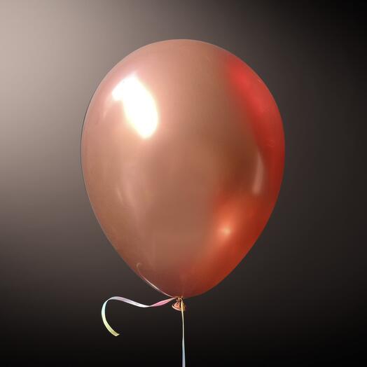 Helium balloon chromo rose gold 12"