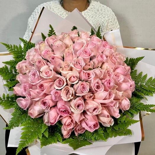 Ramo 100 rosas rosadas