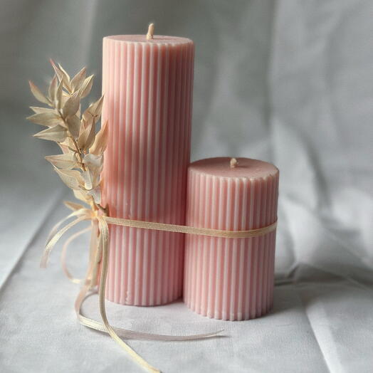 Scented candles set «pink»