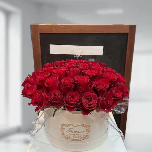 51 red roses in a box | 51 red roses in a box