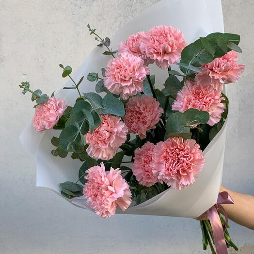 Bouquet of pink carnations