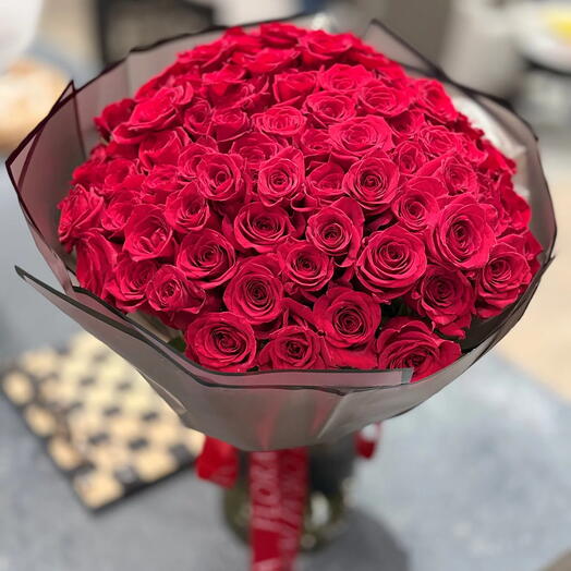 Long-Stem Red Rose Bouquet (101 Roses)