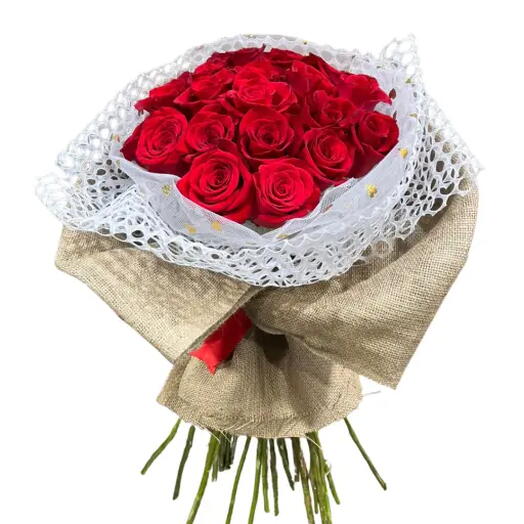 RAMO DE 24 ROSAS IMPORTADAS CON ARPILLERA